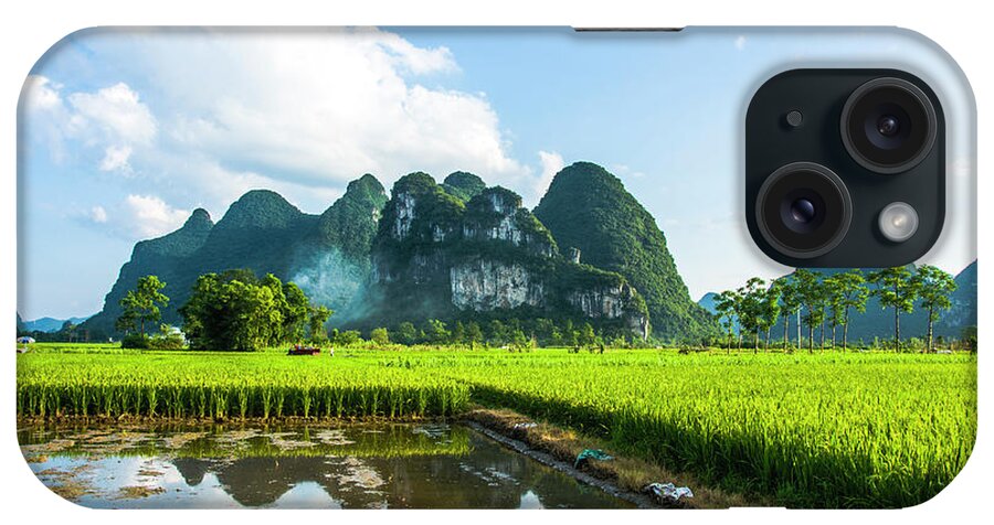 Landscape iPhone Case featuring the photograph The beautiful karst rural scenery #147 by Carl Ning