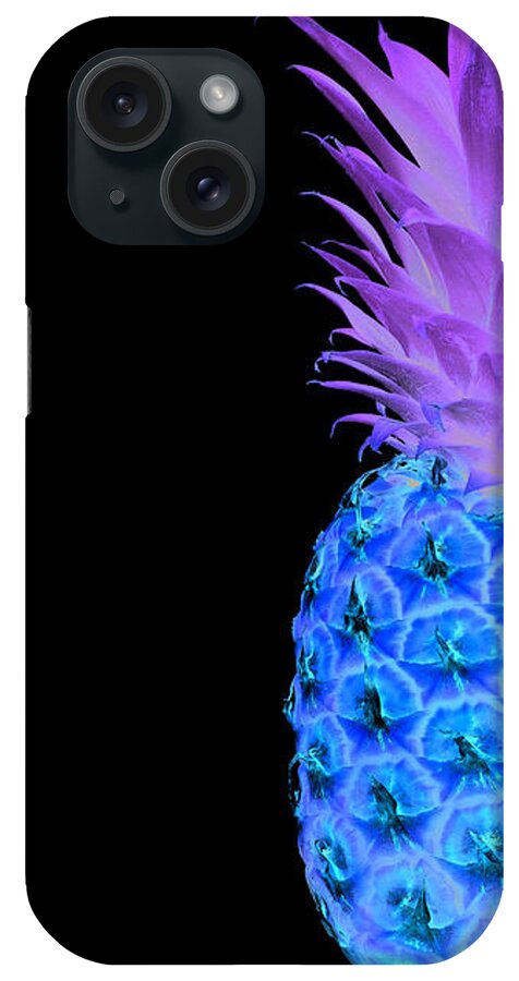 Abstract iPhone Case featuring the photograph 14AL Abstract Pineapple Expressive Digital Art by Ricardos Creations