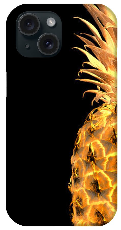 Abstract iPhone Case featuring the photograph 14gl Abstract Expressive Pineapple Digital Art by Ricardos Creations