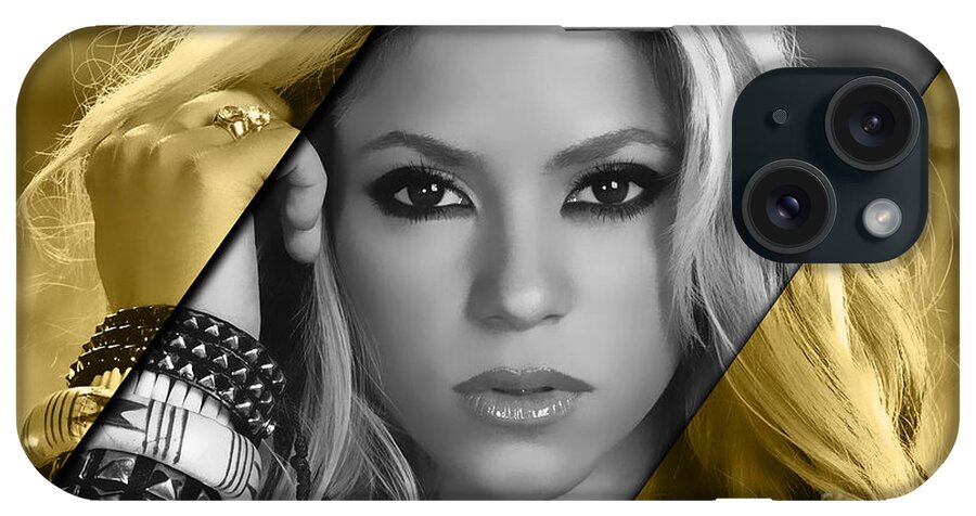 Shakira iPhone Case featuring the mixed media Shakira Collection #15 by Marvin Blaine