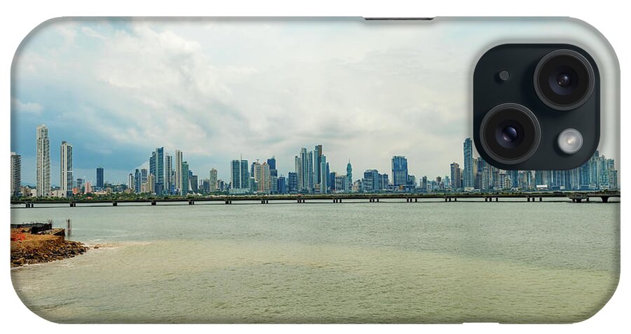 Panama iPhone Case featuring the photograph Skyscrapers in Panama city, Panama. #15 by Marek Poplawski
