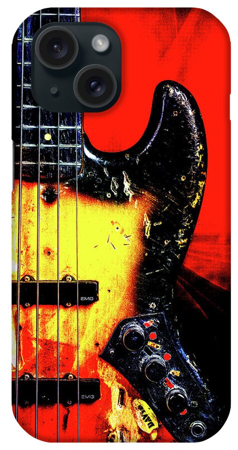 Fender Jazz Bass iPhone Case featuring the photograph 15.1834 011.1834c Jazz Bass 1969 Old 69 #151834 by M K Miller