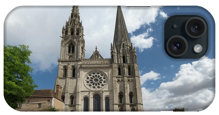Architecture iPhone Case featuring the digital art Notre Dame de Chartes Cathedral #17 by Carol Ailles