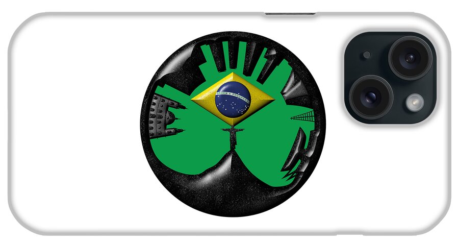 2016 iPhone Case featuring the digital art Rio de Janeiro skyline #17 by Michal Boubin