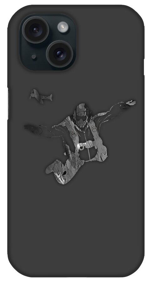 Skydiving iPhone Case featuring the mixed media Skydiving Collection #17 by Marvin Blaine