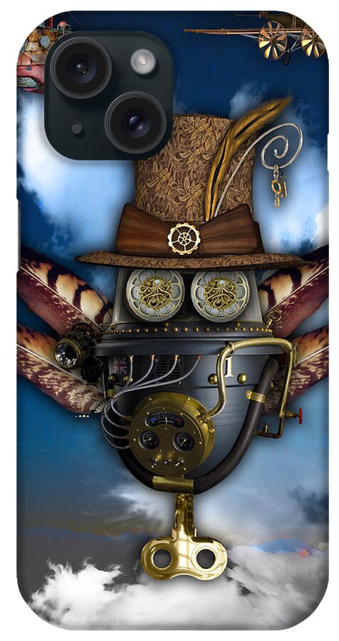 Steampunk iPhone Case featuring the mixed media Steampunk Art #17 by Marvin Blaine