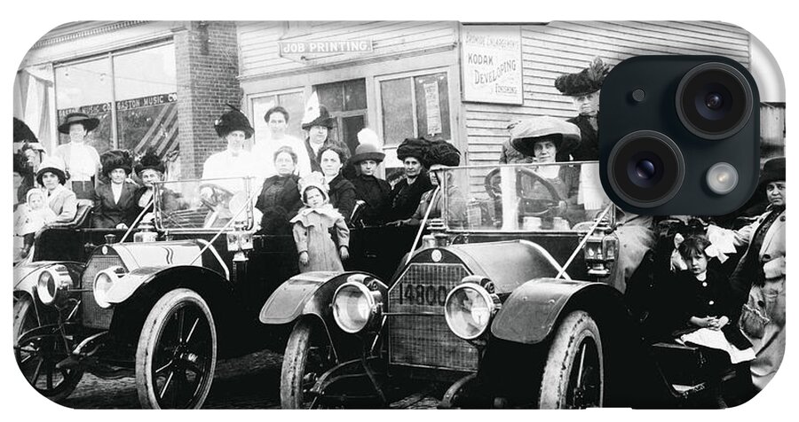 Americana iPhone Case featuring the photograph 1914 Ladies Road Trip by Historic Image