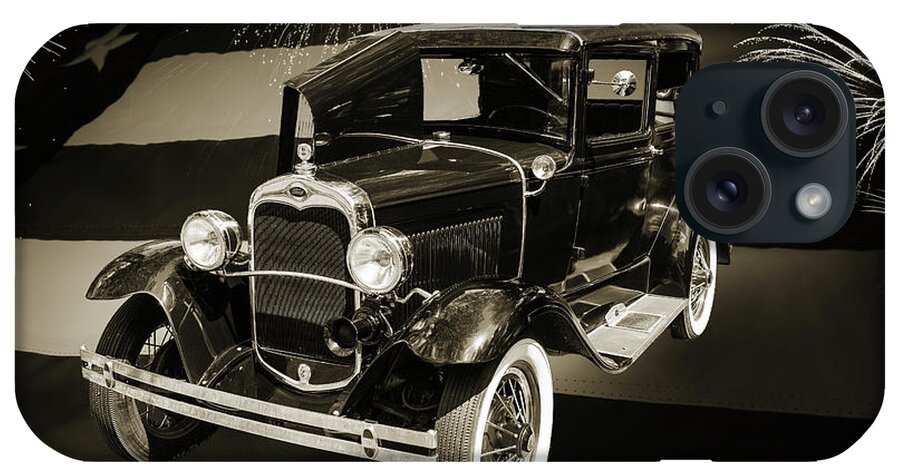 1930 Ford iPhone Case featuring the photograph 1930 Ford Model A Original Sedan 5538,16 by M K Miller