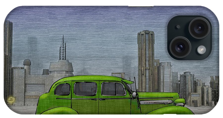 1936 iPhone Case featuring the digital art 1936 Buick by Ken Morris