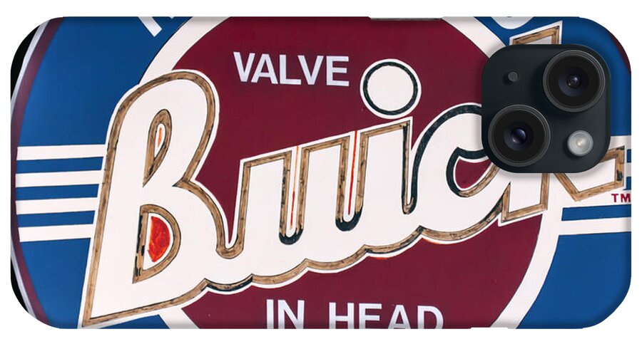 1940s Signs iPhone Case featuring the photograph 1940's Buick Porcelain sign by Flees Photos