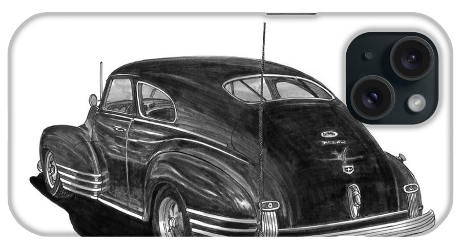 Inky Art Of 1947 Chevrolet Fleet Line iPhone Case featuring the painting 1947 Chevrolet Fleetline by Jack Pumphrey