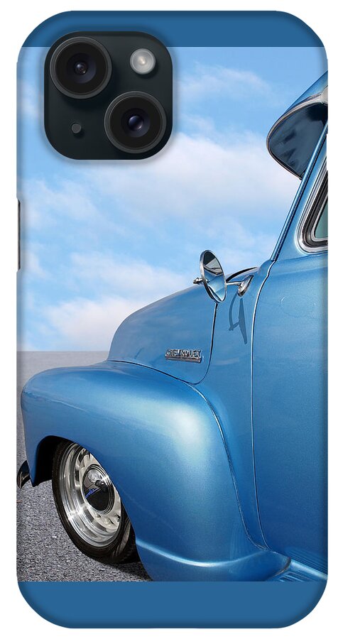 Chevrolet Truck iPhone Case featuring the photograph 1951 Chevy Truck Blue Sky Day by Gill Billington