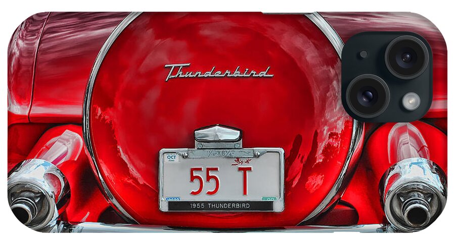 Car iPhone Case featuring the photograph 1955 Thunderbird by Elaine Manley