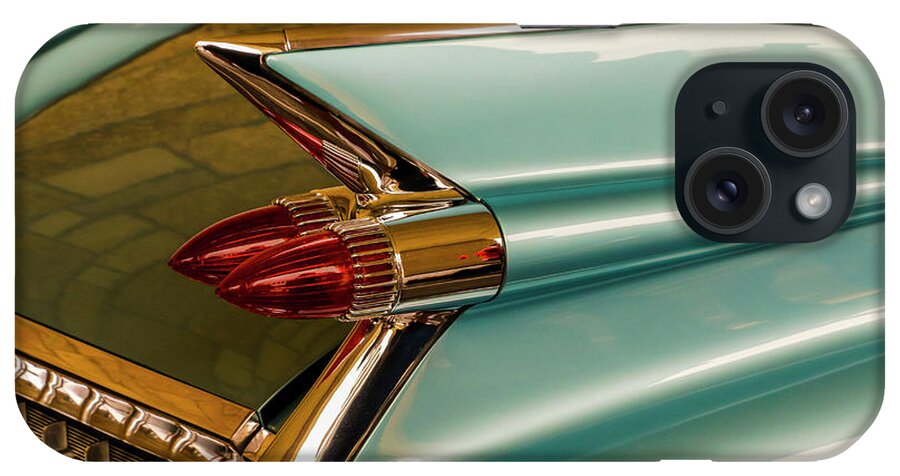 Automobile iPhone Case featuring the photograph 1959 Cadillac Tail Light and Fin by Todd Bannor