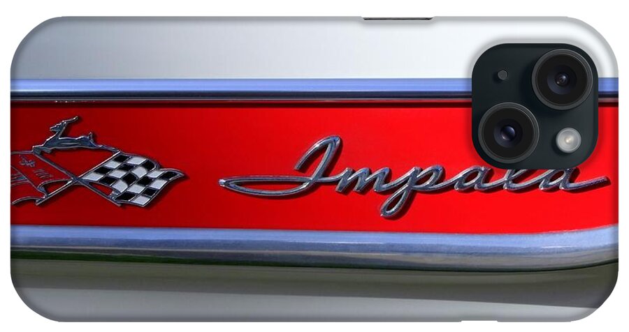 1961 Chevy Impala iPhone Case featuring the photograph 1961 Chevrolet Impala Emblem by Mary Deal