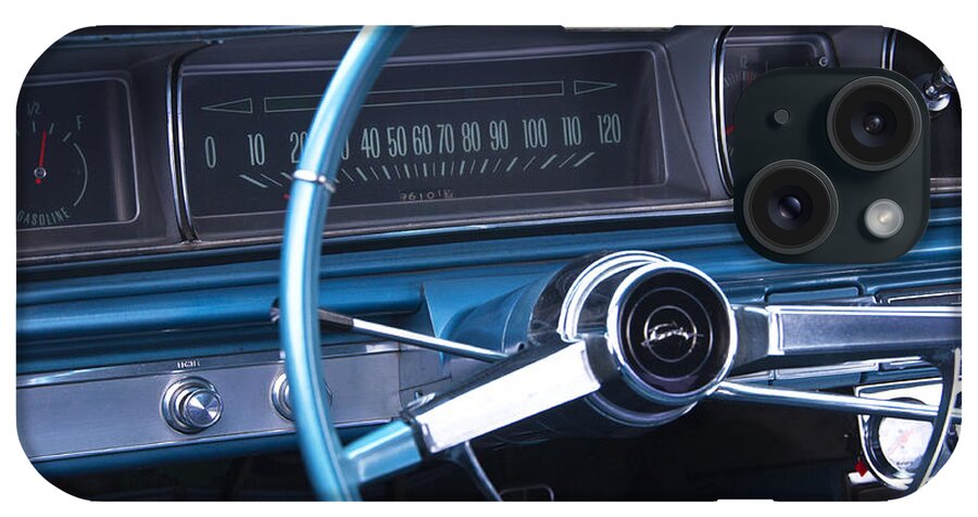 1966 Chevrolet Impala iPhone Case featuring the photograph 1966 Chevrolet Impala Dash by Glenn Gordon