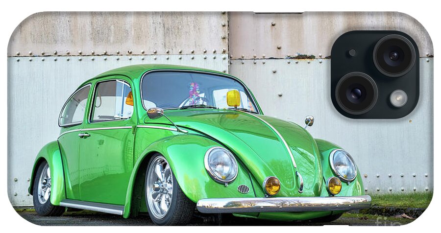 Beetles iPhone Case featuring the photograph 1966 Custom Green Beetle by Tim Gainey