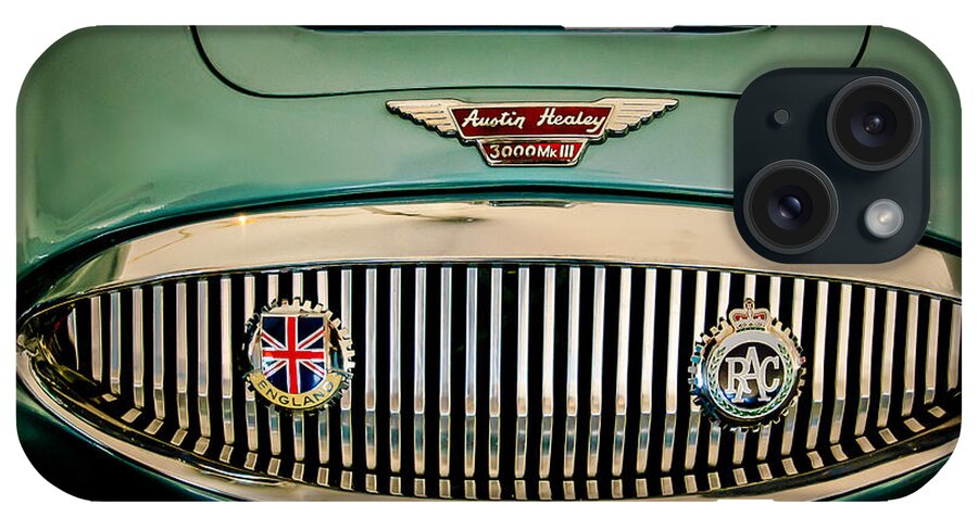 1967 Austin-healey Bj8 Convertible Grille iPhone Case featuring the photograph 1967 Austin-Healey Bj8 Convertible Grille -0069c by Jill Reger