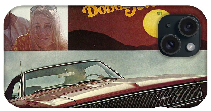 1968 Dodge Charger Brochure P1 iPhone Case featuring the photograph 1968 Dodge Charger Brochure P1 by Vintage Collectables