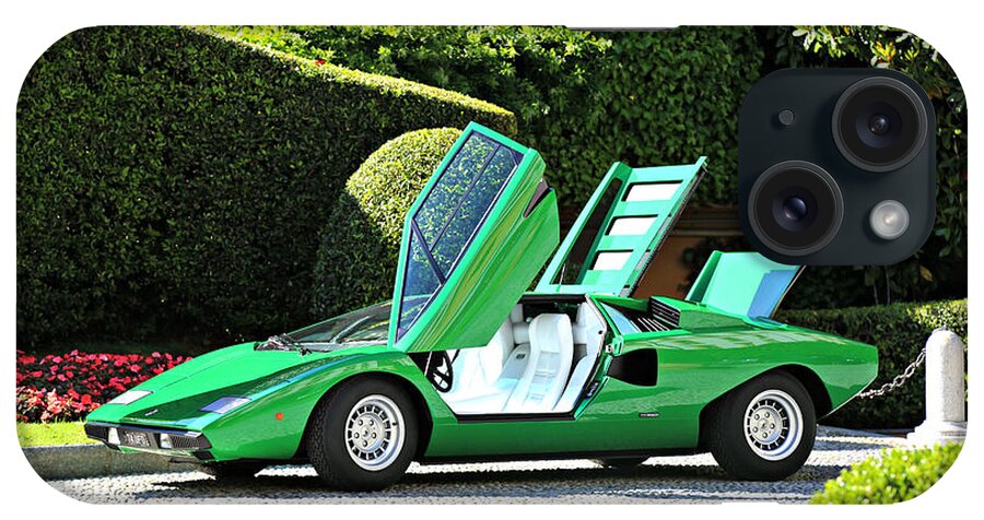 1975 iPhone Case featuring the photograph 1975 Lamborghini P400 Countach by Steve Natale