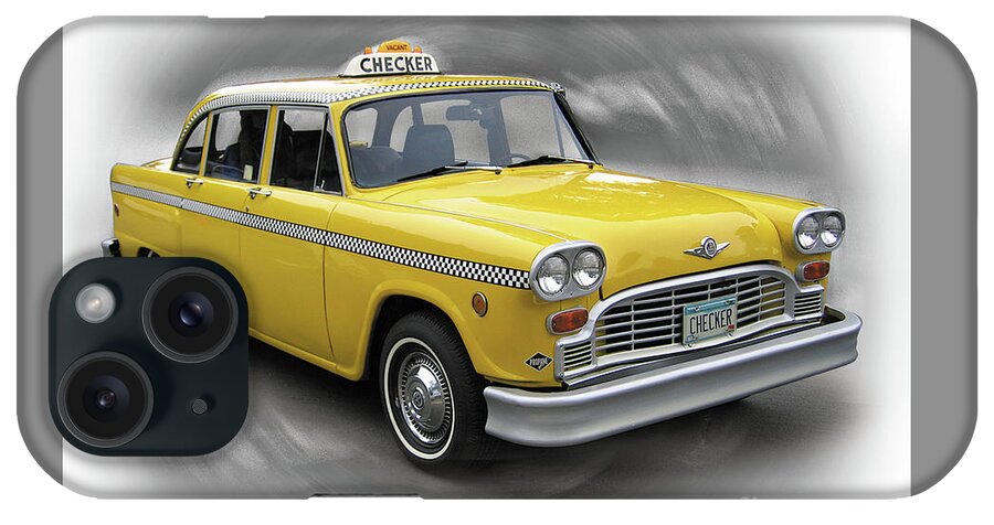 Checker iPhone Case featuring the photograph 1982 Checker Cab by Ron Long