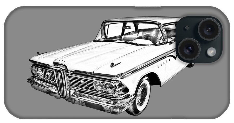 1959 Edsel Ranger iPhone Case featuring the photograph 1959 Edsel Ford Ranger Illustration #2 by Keith Webber Jr