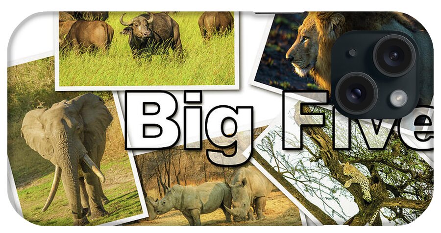 Big Five iPhone Case featuring the photograph African Big Five #2 by Benny Marty