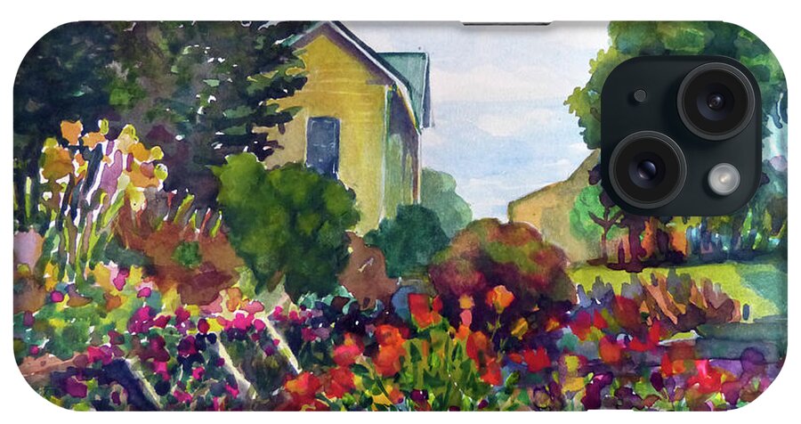 Garden iPhone Case featuring the painting Community Garden #3 by Karen Coggeshall