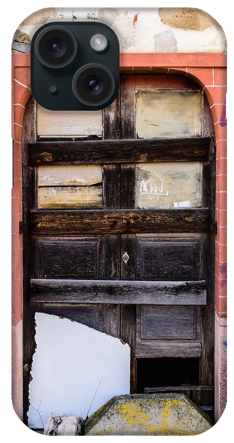 Weathered Door iPhone Case featuring the photograph Door With No Number #2 by Marco Oliveira