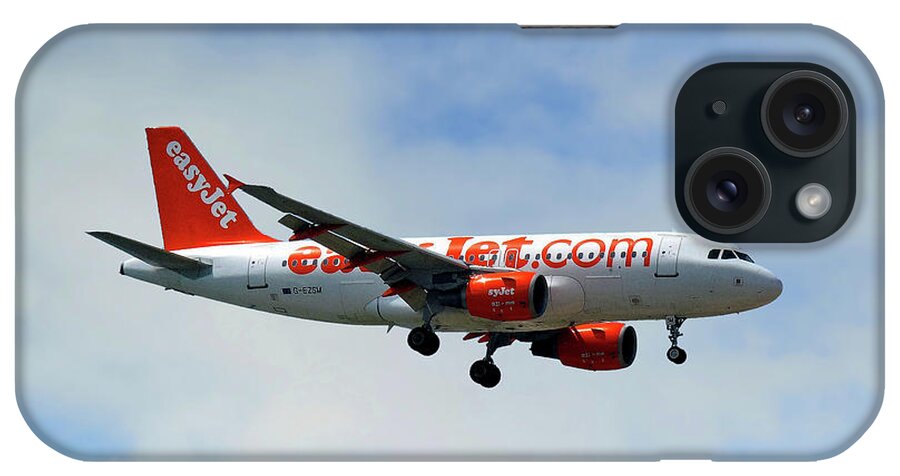 Easyjet iPhone Case featuring the photograph EasyJet Airbus A319-111 #2 by Smart Aviation
