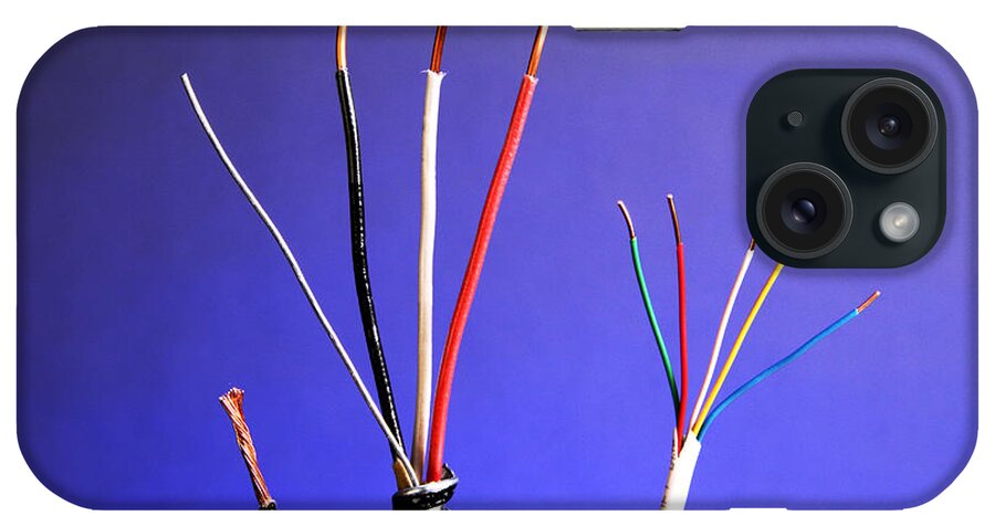 Insulated Braided Single-strand iPhone Case featuring the photograph Electrical Cable #2 by Photo Researchers, Inc.