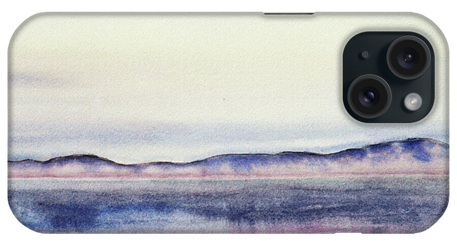 Sea iPhone Case featuring the painting Elongated Seascape Painting #3 by Irina Sztukowski