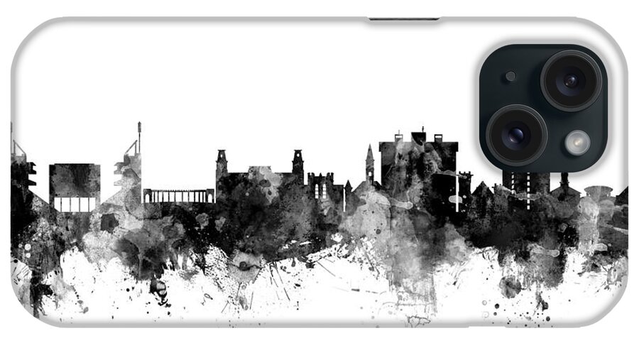 Fayetteville iPhone Case featuring the digital art Fayetteville Arkansas Skyline #2 by Michael Tompsett