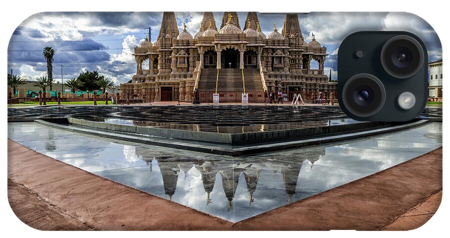 Ancient iPhone Case featuring the photograph Hindu Temple BAPS Shri Swaminarayan Mandir #2 by Peter Dang