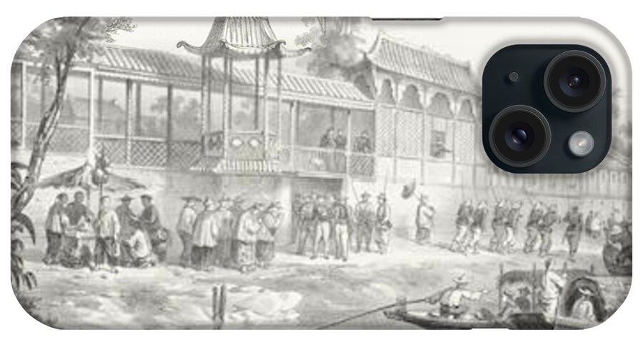 Fortavion (gc) China War. Historical And Anecdotal Shown Great Panorama iPhone Case featuring the painting Historical And Anecdotal Shown Great Panorama #2 by MotionAge Designs