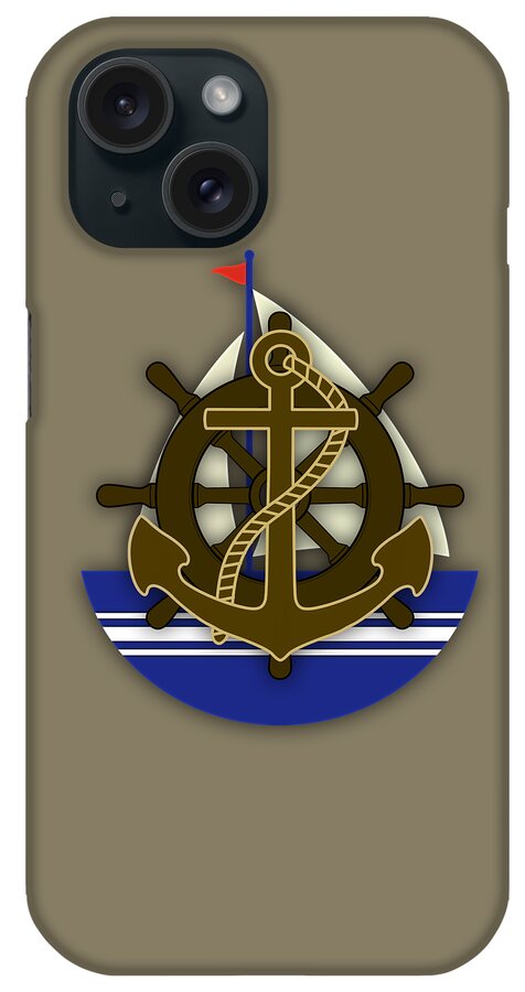 Sailing iPhone Case featuring the mixed media Nautical Collection #2 by Marvin Blaine