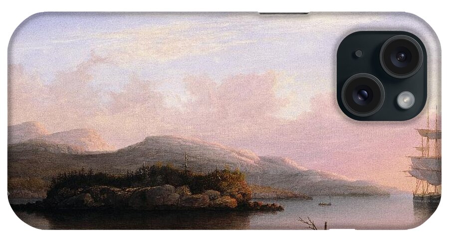 Fitz Henry Lane (american iPhone Case featuring the painting Off Mount Desert Island #2 by Fitz Henry