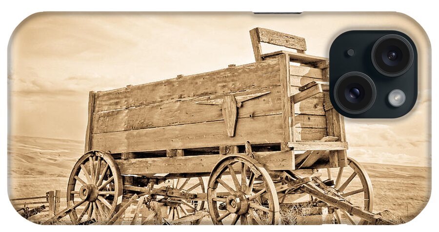 Old West Wagon iPhone Case featuring the photograph Old West Wagon #2 by Steve McKinzie