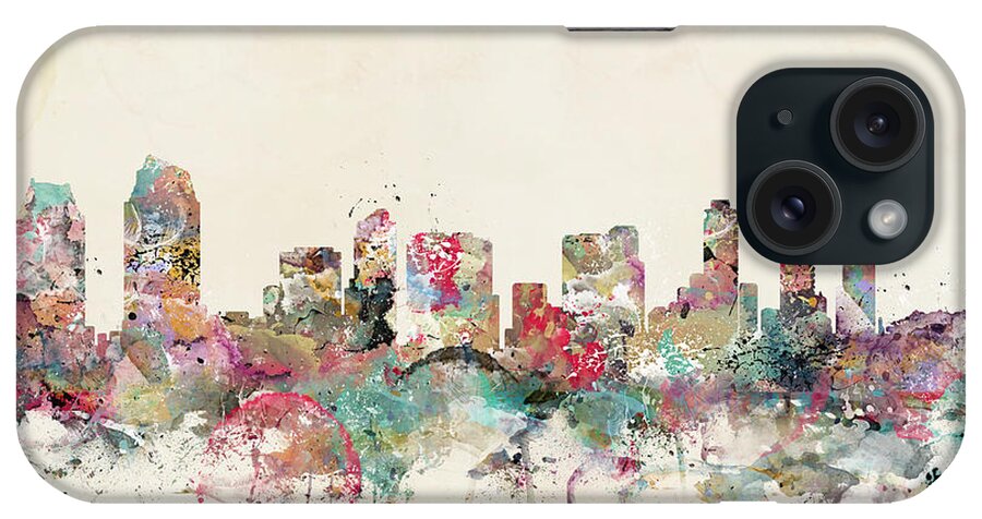 San Diego iPhone Case featuring the painting San Diego California #2 by Bri Buckley