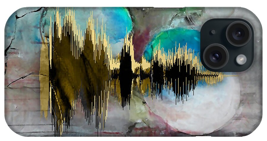 Soundwave iPhone Case featuring the mixed media Sound Wave I Love You #1 by Marvin Blaine