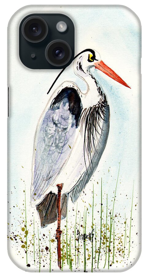 Stork iPhone Case featuring the painting Jenifer's Friend - George #3 by Sam Sidders