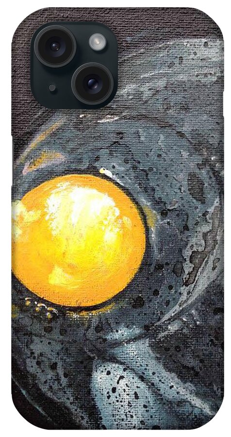 Egg Art iPhone Case featuring the painting Sunny Side Up by Teresa Fry