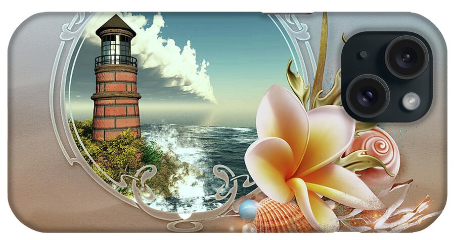 The Lighthouse iPhone Case featuring the digital art The Lighthouse #1 by John Junek