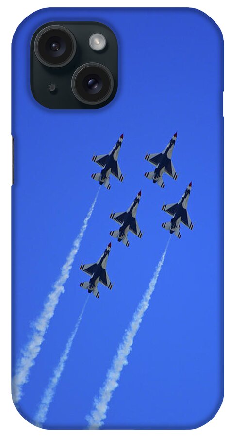 Thunderbirds Upwards iPhone Case featuring the photograph Thunderbirds Upwards #2 by Raymond Salani III