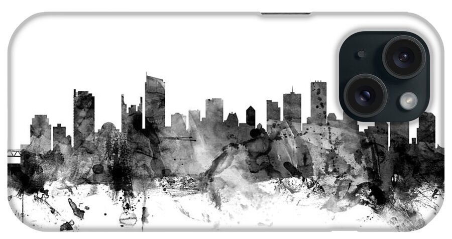 City Skyline iPhone Case featuring the digital art Vancouver Canada Skyline #2 by Michael Tompsett
