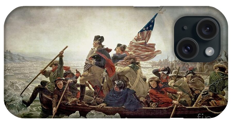 American War Of Independence iPhone Case featuring the painting Washington Crossing the Delaware River by Emanuel Gottlieb Leutze