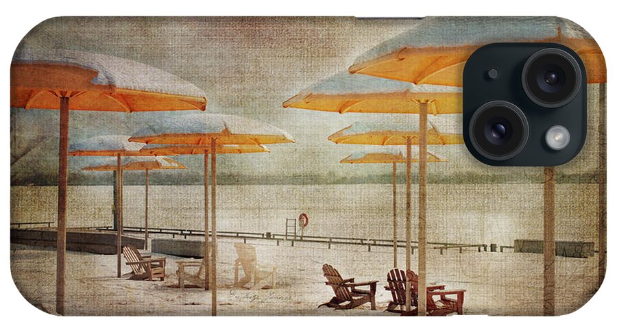 Toronto iPhone Case featuring the digital art Yellow Parasols #2 by Nicky Jameson