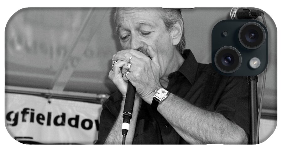Music iPhone Case featuring the photograph 2003 Charlie Musselwhite Concert by Mike Martin
