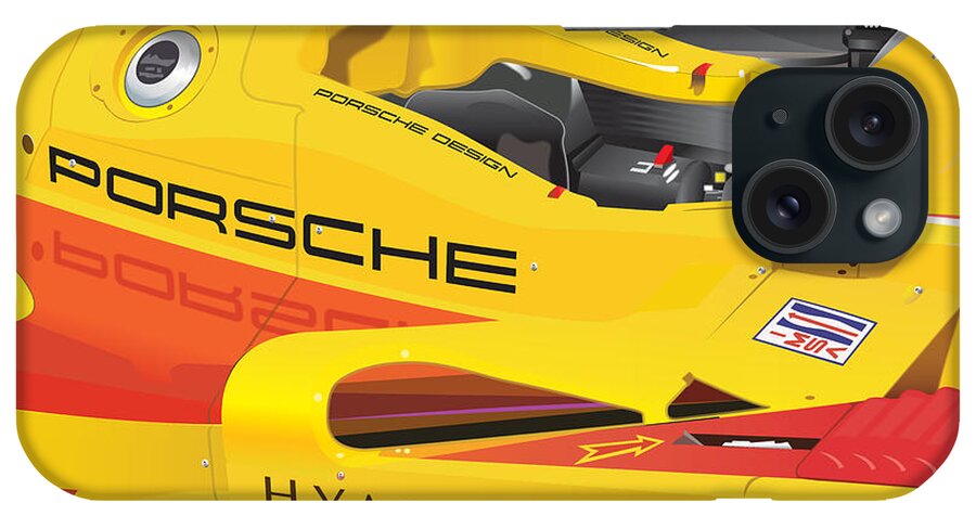 Porsche Rs Spyder iPhone Case featuring the digital art 2008 RS Spyder illustration by Alain Jamar