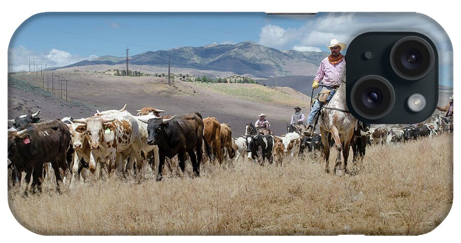 Reno iPhone Case featuring the photograph 2016 Reno Cattle Drive 6 by Rick Mosher